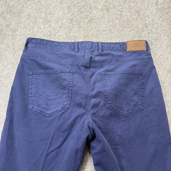Peter Millar 5-Pocket Pants Men 34 x 33 Blue Canvas Stretch Tapered - Picture 8 of 16
